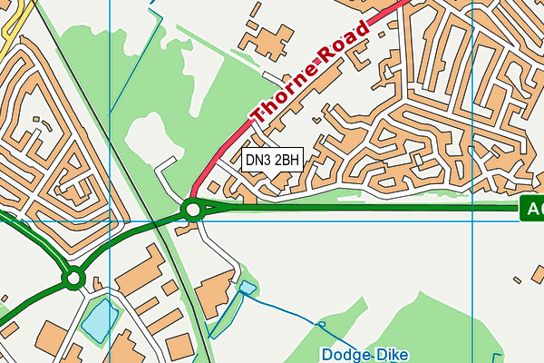 DN3 2BH map - OS VectorMap District (Ordnance Survey)