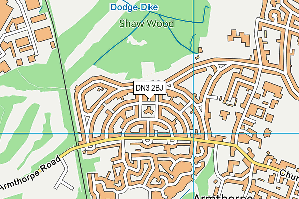 DN3 2BJ map - OS VectorMap District (Ordnance Survey)