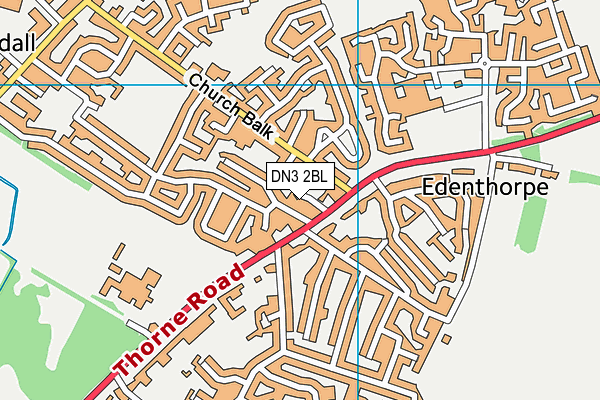 DN3 2BL map - OS VectorMap District (Ordnance Survey)