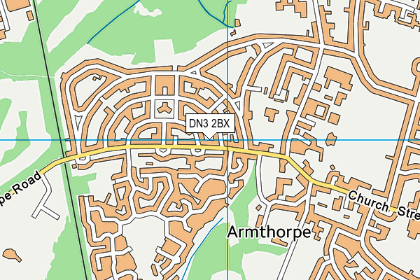 DN3 2BX map - OS VectorMap District (Ordnance Survey)