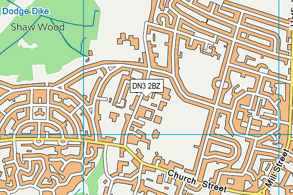 DN3 2BZ map - OS VectorMap District (Ordnance Survey)