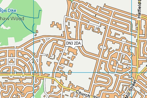 DN3 2DA map - OS VectorMap District (Ordnance Survey)