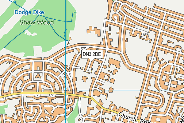 DN3 2DE map - OS VectorMap District (Ordnance Survey)