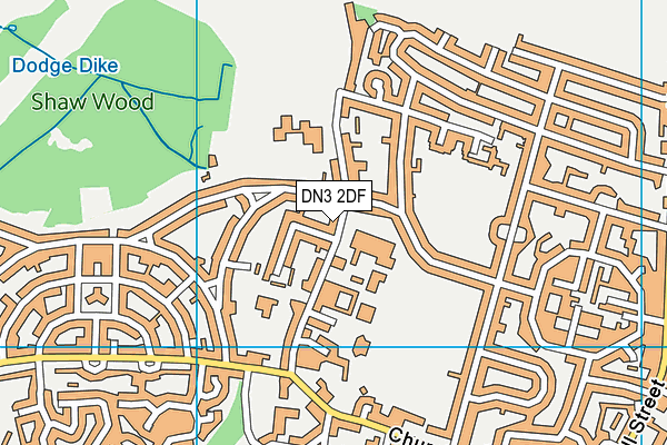 DN3 2DF map - OS VectorMap District (Ordnance Survey)