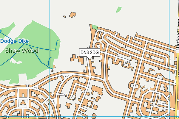 DN3 2DG map - OS VectorMap District (Ordnance Survey)