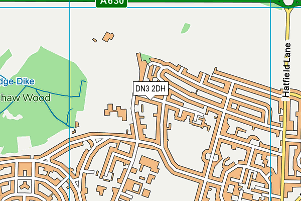 DN3 2DH map - OS VectorMap District (Ordnance Survey)