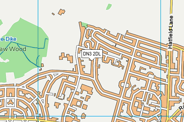 DN3 2DL map - OS VectorMap District (Ordnance Survey)