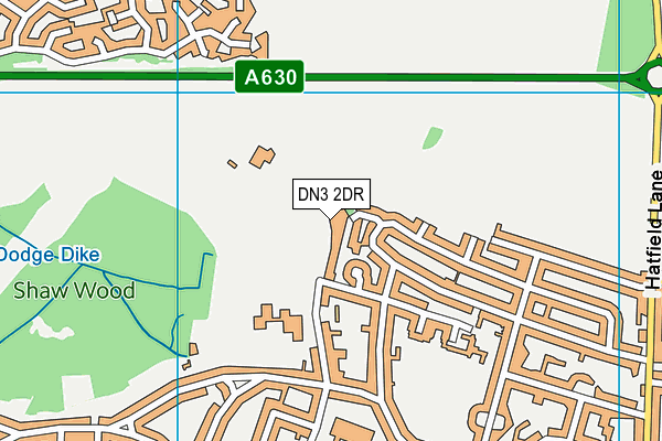 DN3 2DR map - OS VectorMap District (Ordnance Survey)