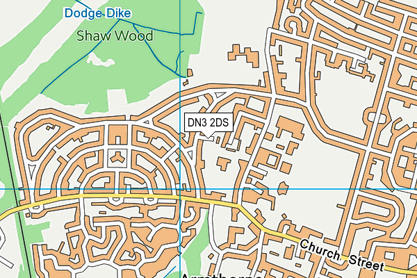 DN3 2DS map - OS VectorMap District (Ordnance Survey)