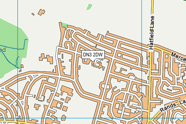 Briar Road Playing Field map (DN3 2DW) - OS VectorMap District (Ordnance Survey)