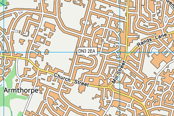 DN3 2EA map - OS VectorMap District (Ordnance Survey)
