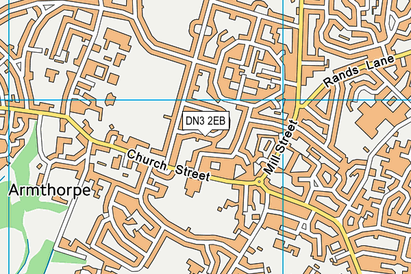 DN3 2EB map - OS VectorMap District (Ordnance Survey)