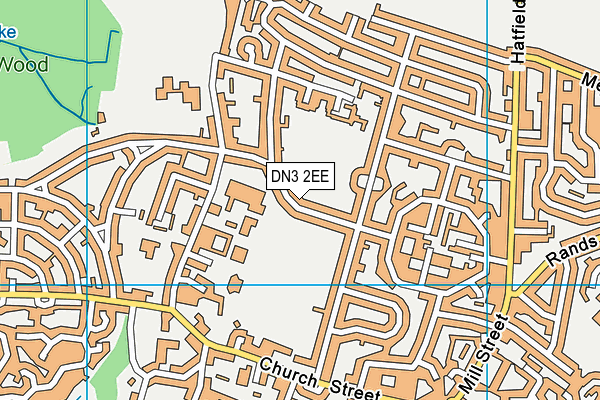 DN3 2EE map - OS VectorMap District (Ordnance Survey)