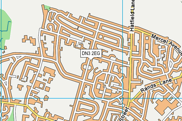DN3 2EG map - OS VectorMap District (Ordnance Survey)
