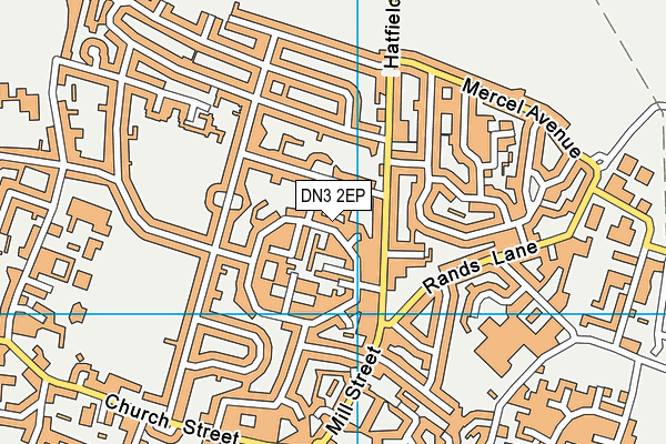 DN3 2EP map - OS VectorMap District (Ordnance Survey)