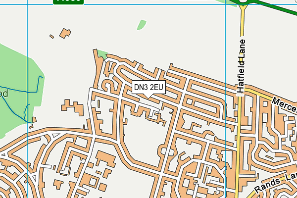 DN3 2EU map - OS VectorMap District (Ordnance Survey)