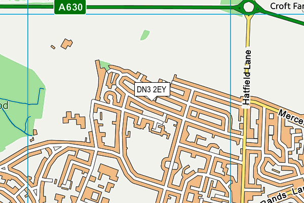 DN3 2EY map - OS VectorMap District (Ordnance Survey)