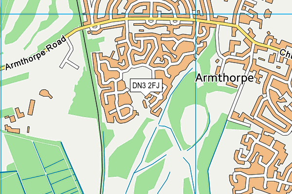 DN3 2FJ map - OS VectorMap District (Ordnance Survey)