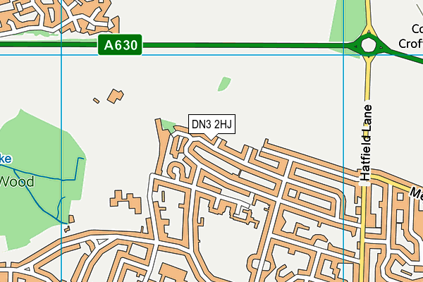 DN3 2HJ map - OS VectorMap District (Ordnance Survey)