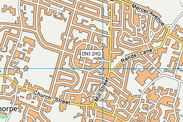 DN3 2HQ map - OS VectorMap District (Ordnance Survey)