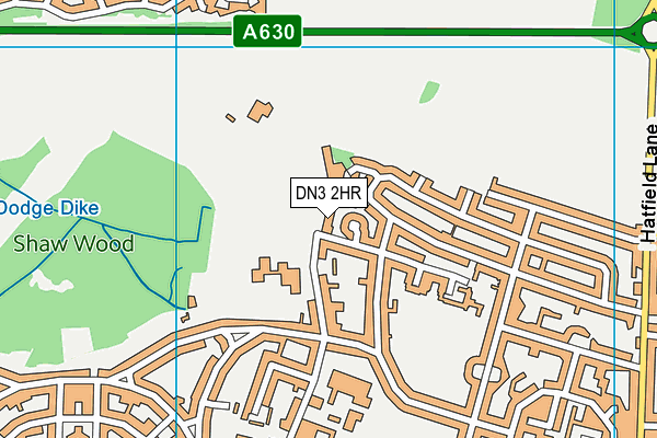 DN3 2HR map - OS VectorMap District (Ordnance Survey)