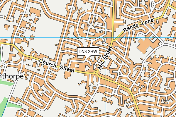 DN3 2HW map - OS VectorMap District (Ordnance Survey)