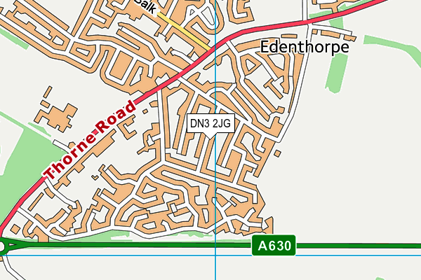 DN3 2JG map - OS VectorMap District (Ordnance Survey)