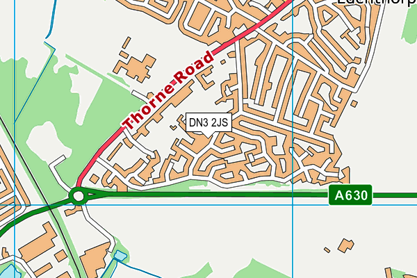 DN3 2JS map - OS VectorMap District (Ordnance Survey)