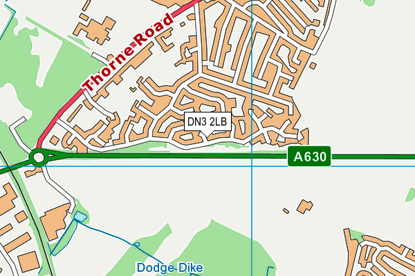 DN3 2LB map - OS VectorMap District (Ordnance Survey)