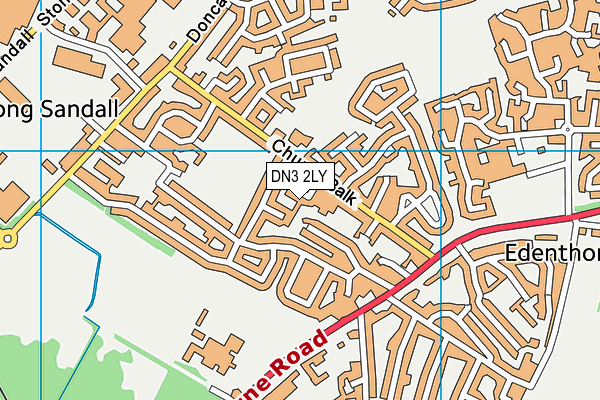 DN3 2LY map - OS VectorMap District (Ordnance Survey)