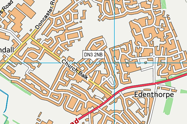 DN3 2NB map - OS VectorMap District (Ordnance Survey)