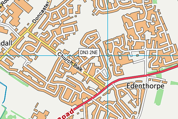 DN3 2NE map - OS VectorMap District (Ordnance Survey)