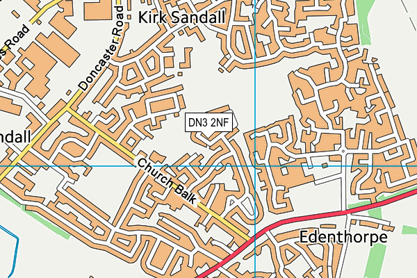 DN3 2NF map - OS VectorMap District (Ordnance Survey)