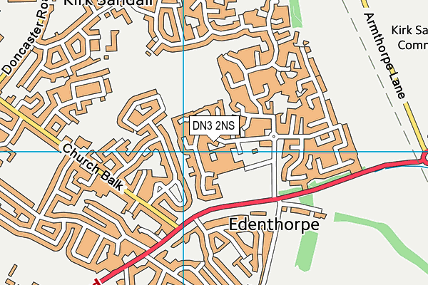 DN3 2NS map - OS VectorMap District (Ordnance Survey)