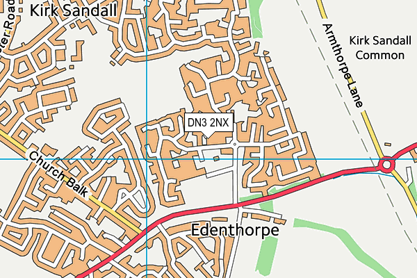 DN3 2NX map - OS VectorMap District (Ordnance Survey)