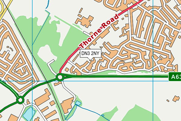 DN3 2NY map - OS VectorMap District (Ordnance Survey)
