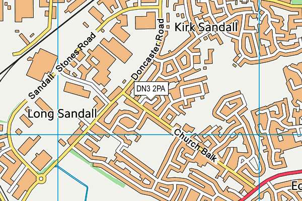 DN3 2PA map - OS VectorMap District (Ordnance Survey)