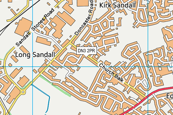 Church Balk  map (DN3 2PR) - OS VectorMap District (Ordnance Survey)