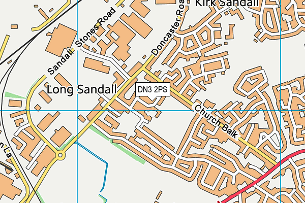 DN3 2PS map - OS VectorMap District (Ordnance Survey)