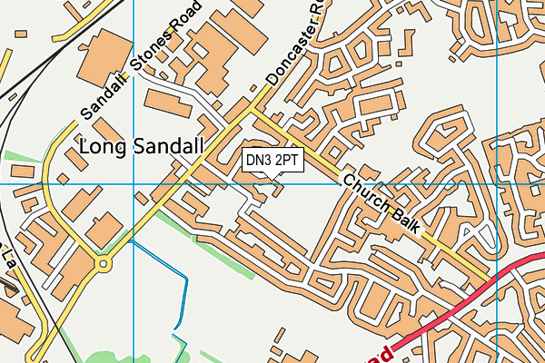 DN3 2PT map - OS VectorMap District (Ordnance Survey)