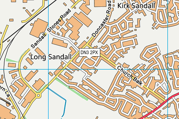 DN3 2PX map - OS VectorMap District (Ordnance Survey)