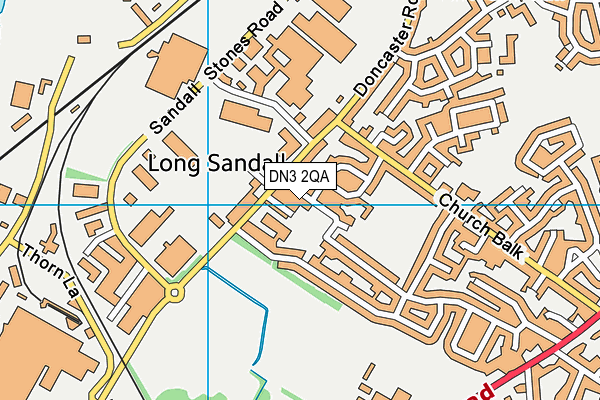 DN3 2QA map - OS VectorMap District (Ordnance Survey)