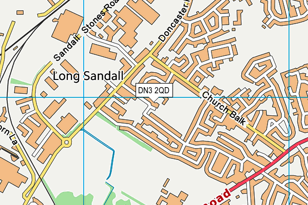DN3 2QD map - OS VectorMap District (Ordnance Survey)