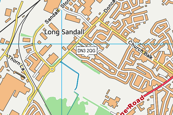 DN3 2QG map - OS VectorMap District (Ordnance Survey)