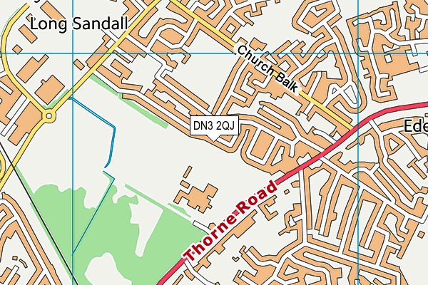 DN3 2QJ map - OS VectorMap District (Ordnance Survey)
