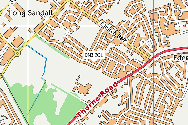 DN3 2QL map - OS VectorMap District (Ordnance Survey)