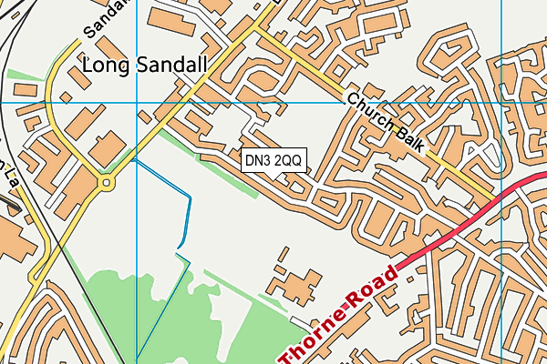 DN3 2QQ map - OS VectorMap District (Ordnance Survey)