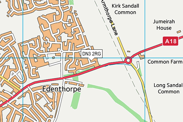 DN3 2RG map - OS VectorMap District (Ordnance Survey)