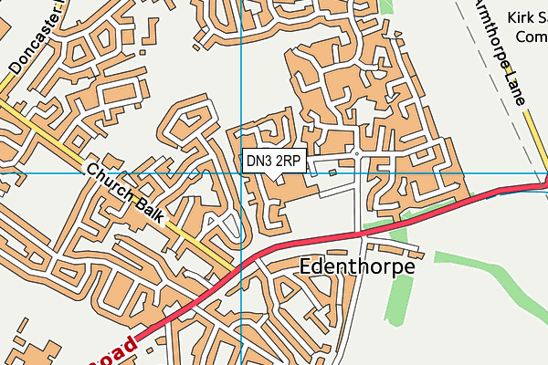 DN3 2RP map - OS VectorMap District (Ordnance Survey)