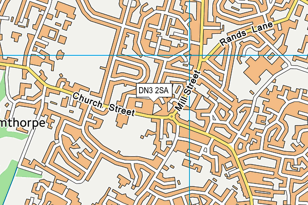 DN3 2SA map - OS VectorMap District (Ordnance Survey)